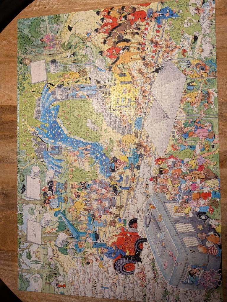 Jan van Haasteren Puzzel 2000 stukjes - De Filmset, Ophalen of Verzenden, Meer dan 1500 stukjes, Zo goed als nieuw