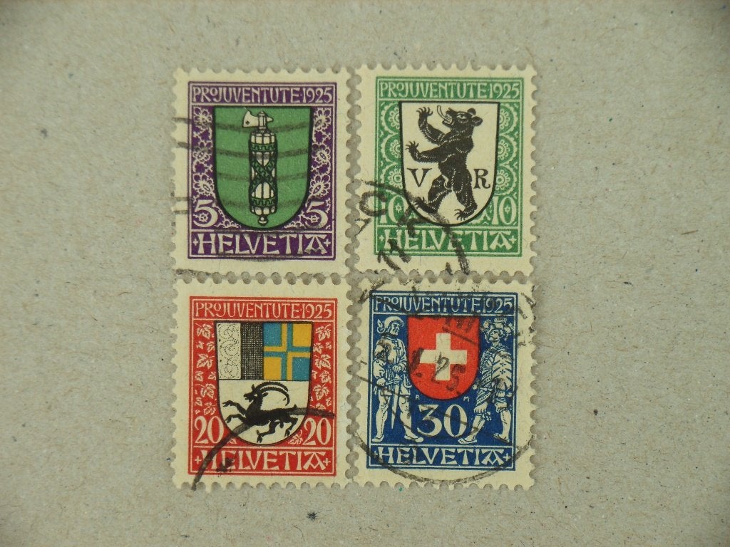 BK   Zwitserland 214-217, Ophalen of Verzenden, Gestempeld
