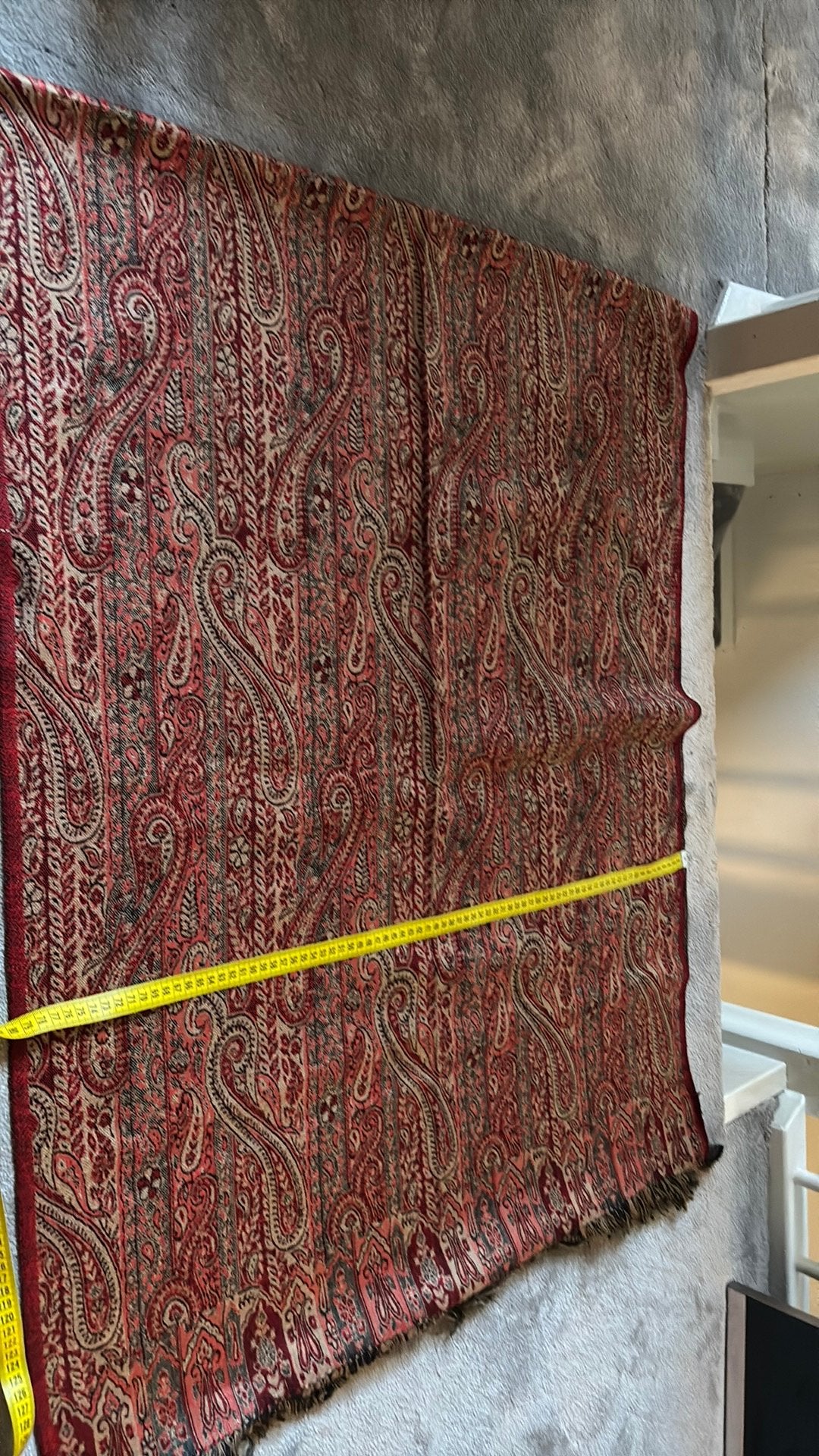 Luxe XXL Pashmina Stola Paisley Rood India | 200x80cm, Ophalen of Verzenden, Nieuw, Maat 46/48 (XL) of groter, Sjaal