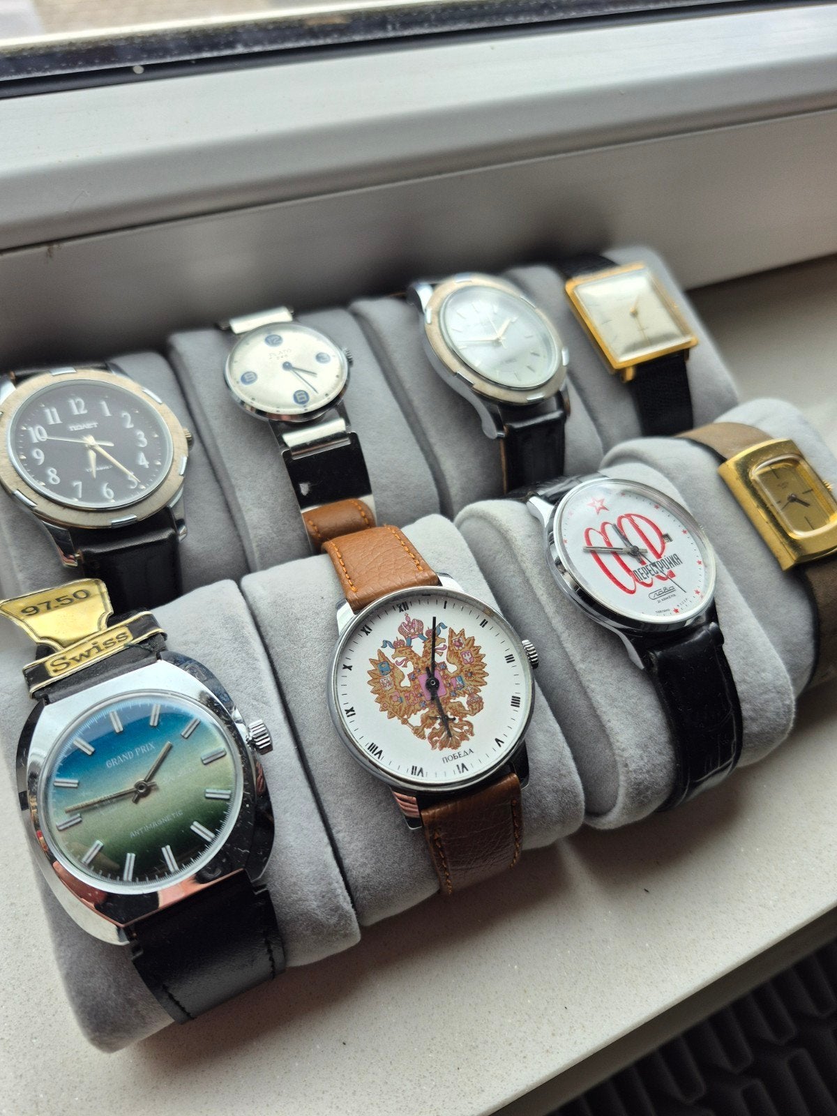 Vintage Handwinder Horloges Partij - Poljot, Prisma etc., Staal, Polshorloge, Onbekend, Ophalen of Verzenden