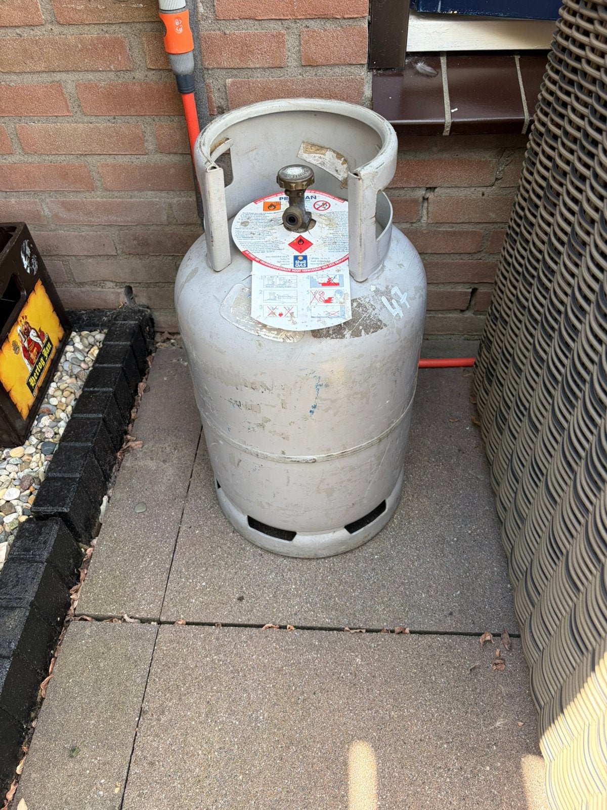 Propaan volle fles 26,2 liter  geen roest, Ophalen, Gebruikt, Gas, Vloer
