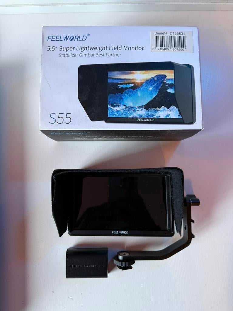 FeelWorld S55 5.5" 4K HDMI Field Monitor set + accu, Ophalen of Verzenden, Zo goed als nieuw