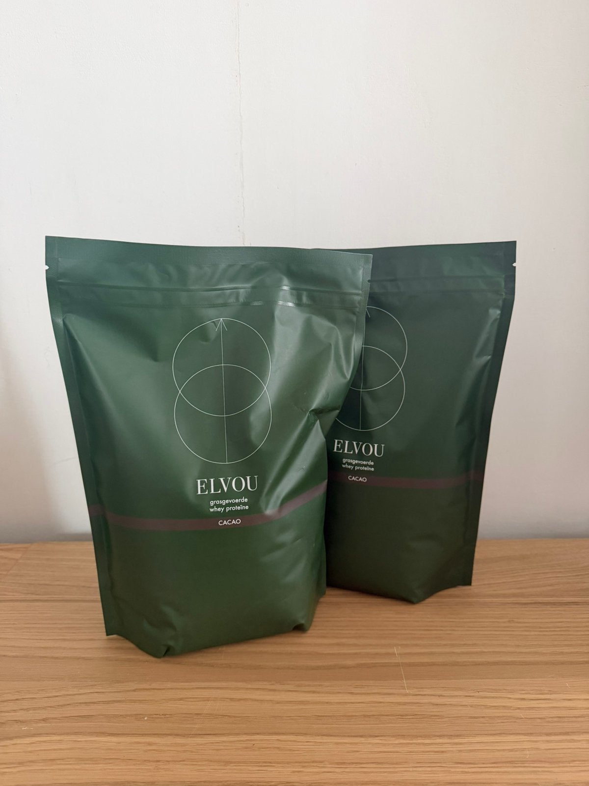 Elvou grasgevoerde whey proteïne cacao 2x, Ophalen of Verzenden, Nieuw, Poeder of Drank