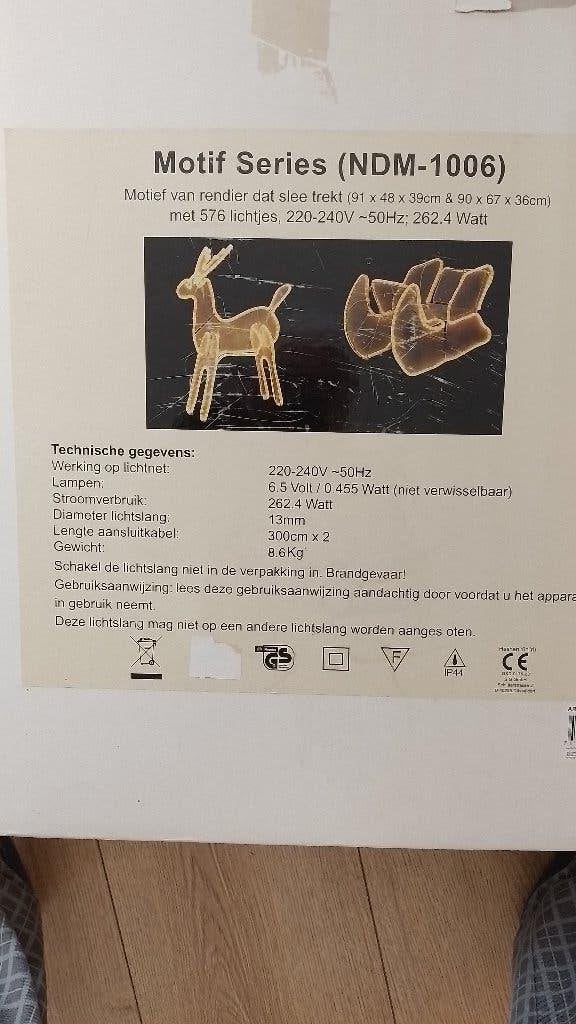 Verlicht hert met arrenslee., Diversen, Ophalen, Gebruikt