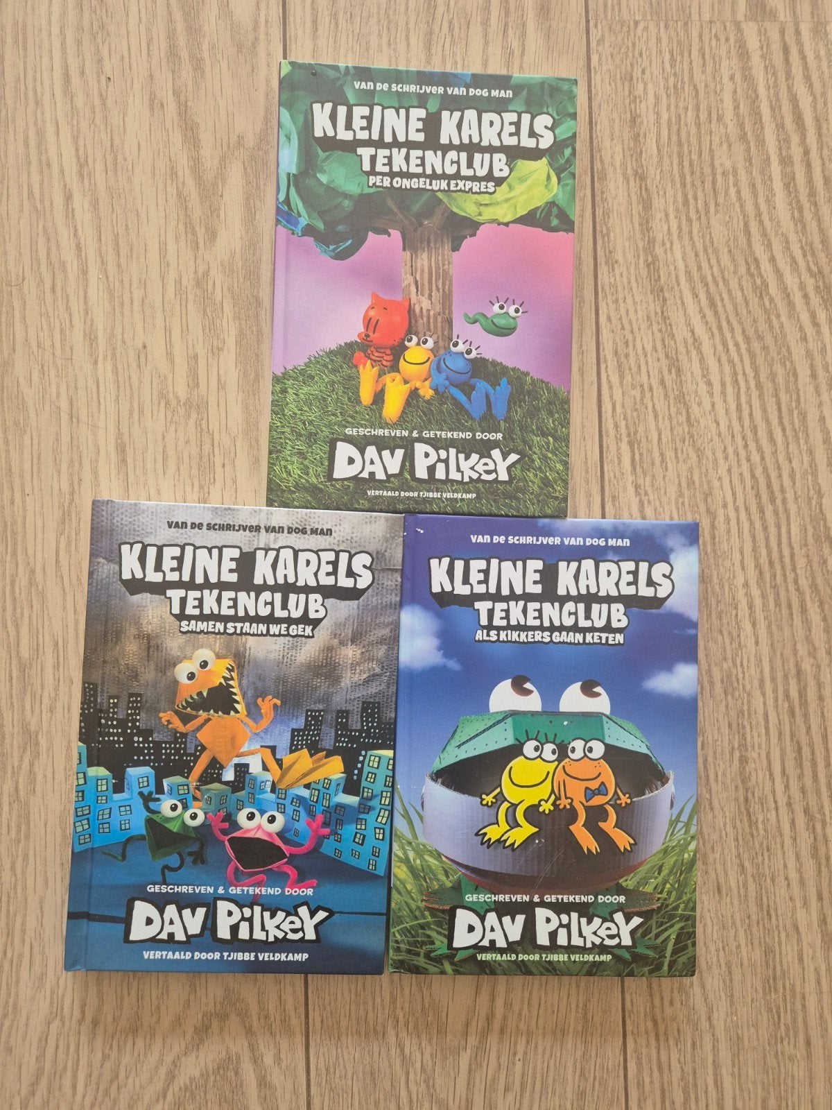 Kleine Karels tekenclub boeken 3x, Ophalen of Verzenden, Zo goed als nieuw, Dav Pilkey