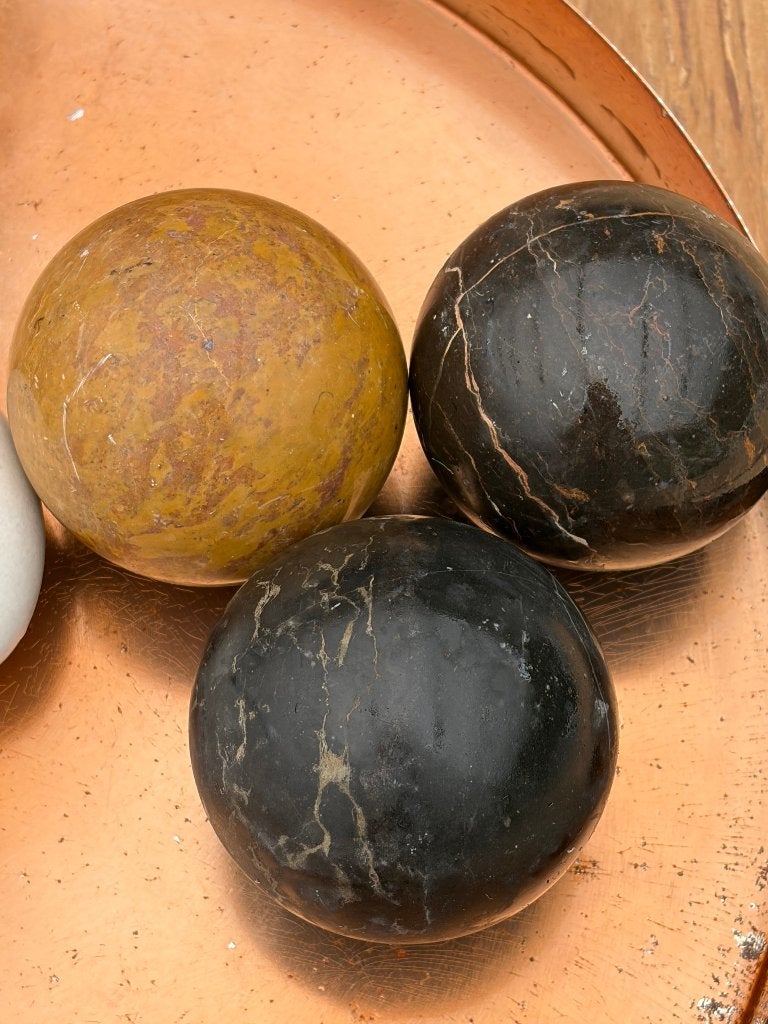 Diverse stenen bollen/eieren, Ophalen, Zo goed als nieuw, Steen/keramiek
