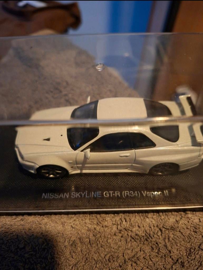 1/43 Ebbro Nissan Skyline GT-R (R34) V-Spec II, Ophalen of Verzenden, Zo goed als nieuw, Auto, Overige merken