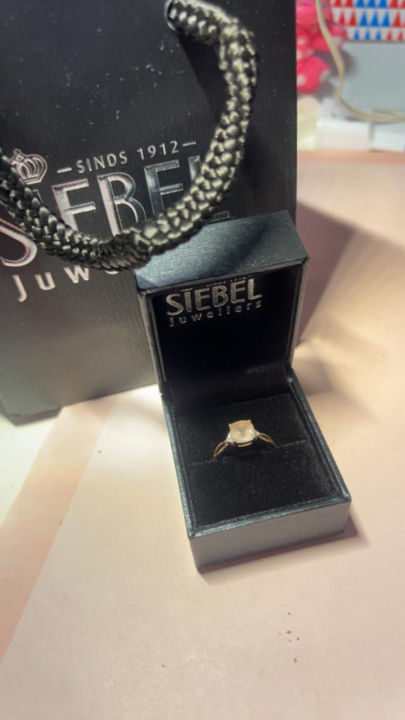Roze kwarts ring, Ophalen, Nieuw, 17 tot 18, Roze