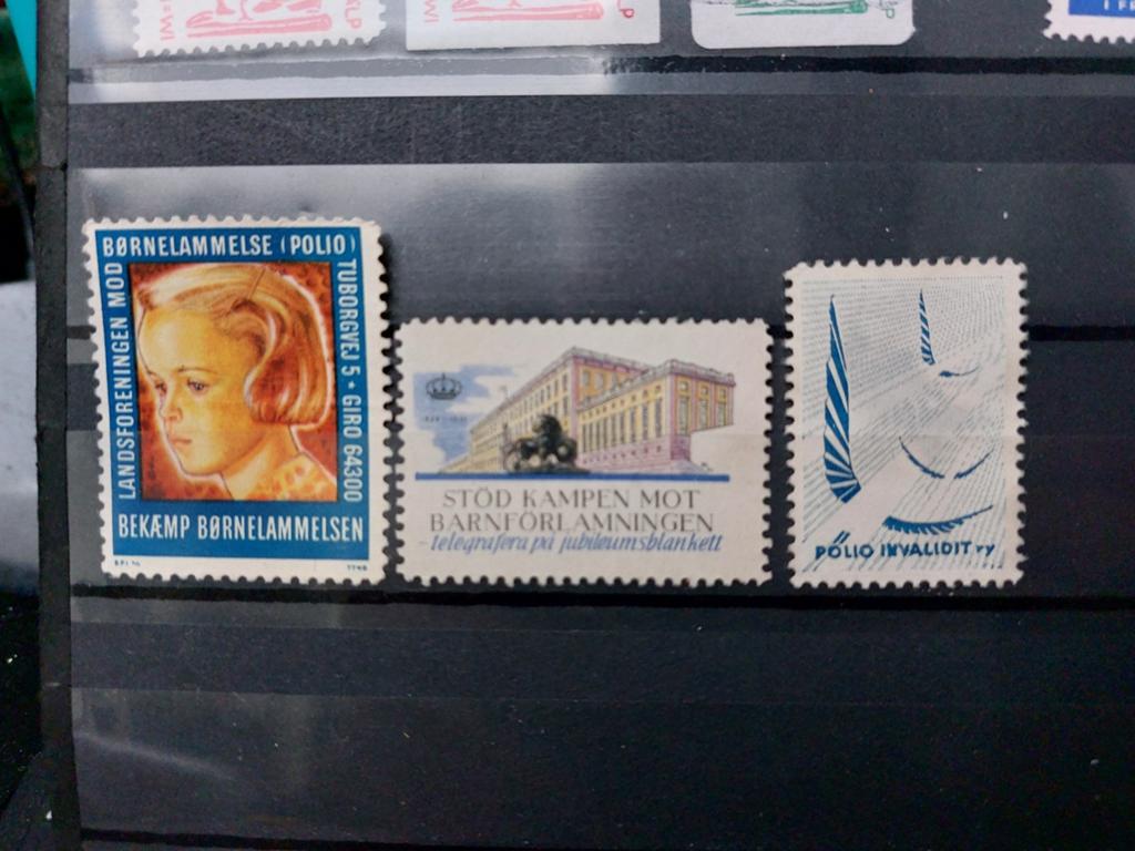 Denemarken en Zweden Polio cinderella's, Ophalen of Verzenden, Denemarken