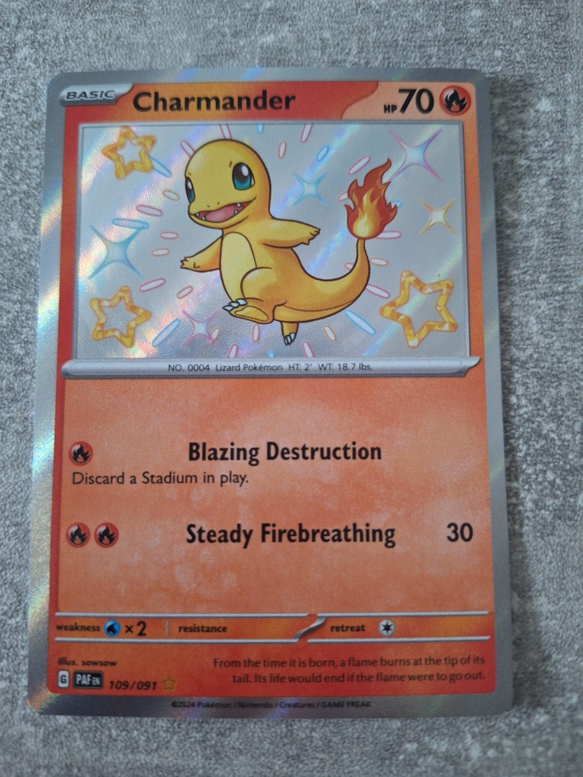 Charmander, Ophalen, Nieuw, Losse kaart