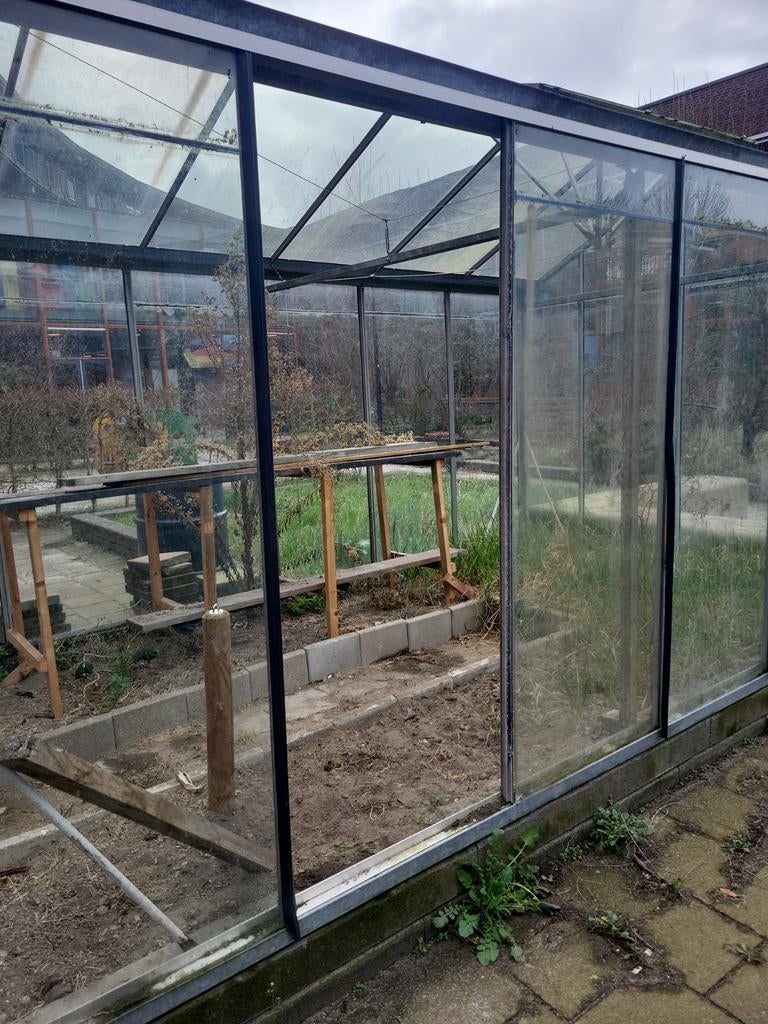 Gezocht: reparatie van kas, Tuin en Terras, Staal, Gebruikt, Kweekkas, Ophalen of Verzenden