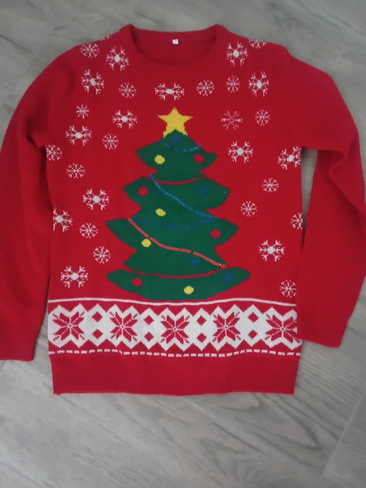 Kersttrui met kerstboom en sneeuwvlokken maat s, Ophalen, Onbekend, Maat 36 (S), Gedragen