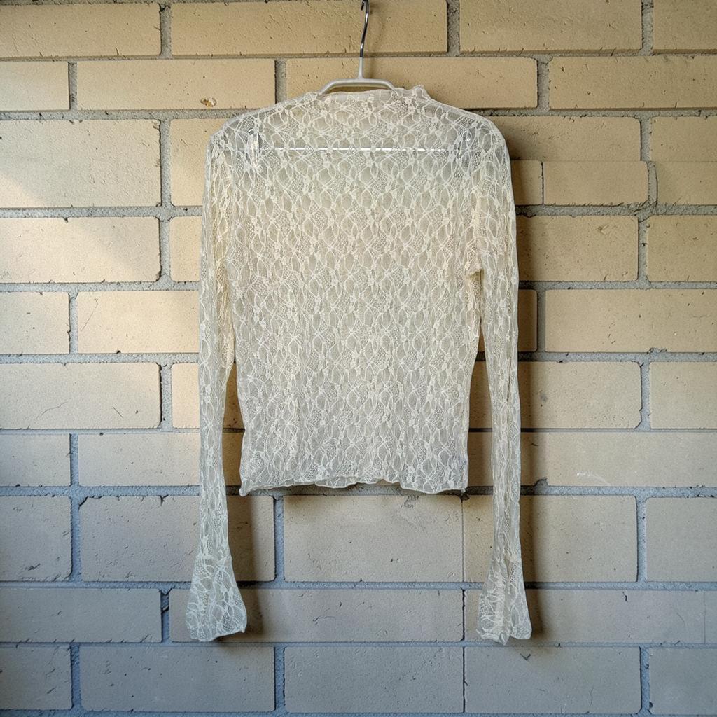 Jus de Pom Top Maat M/L Crème Wit Mesh Kant, Wit, P, Ophalen of Verzenden, Zo goed als nieuw