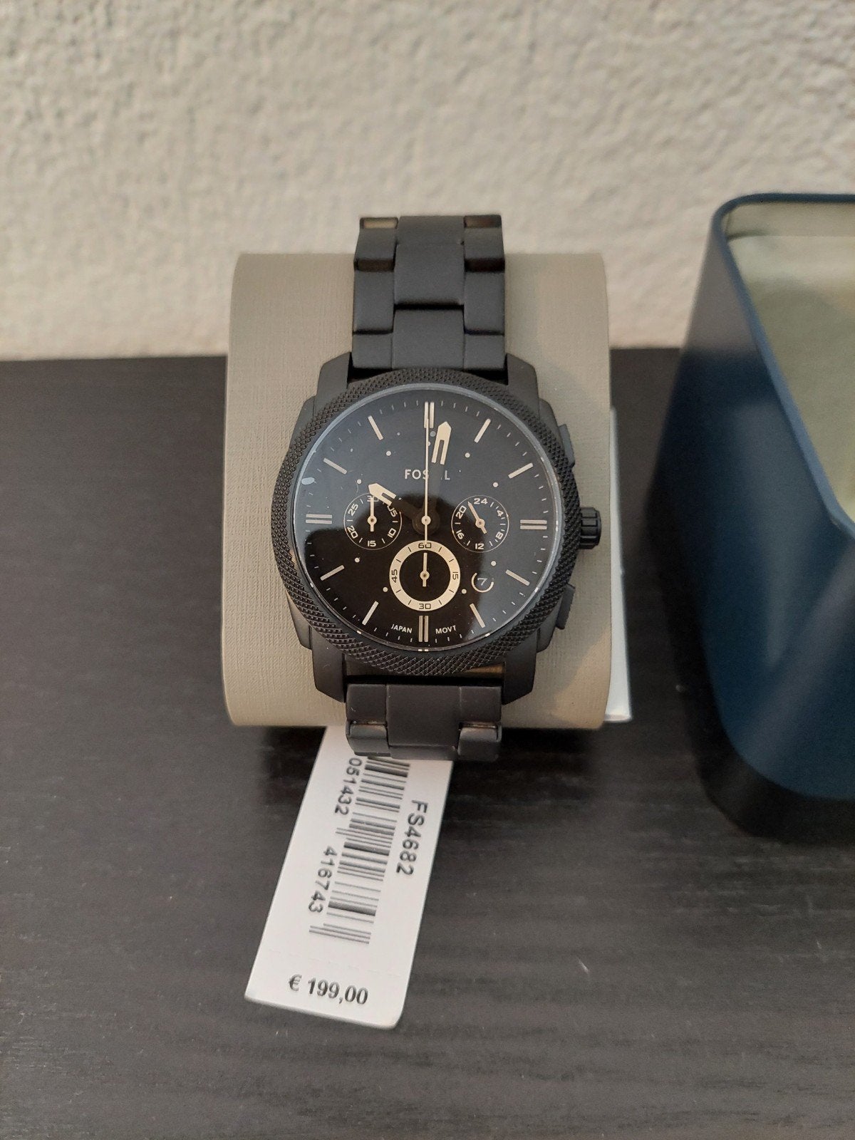 Fossil FS4682 Herenhorloge zwart - Nieuw in Doos, Overige merken, Staal, Staal, Polshorloge