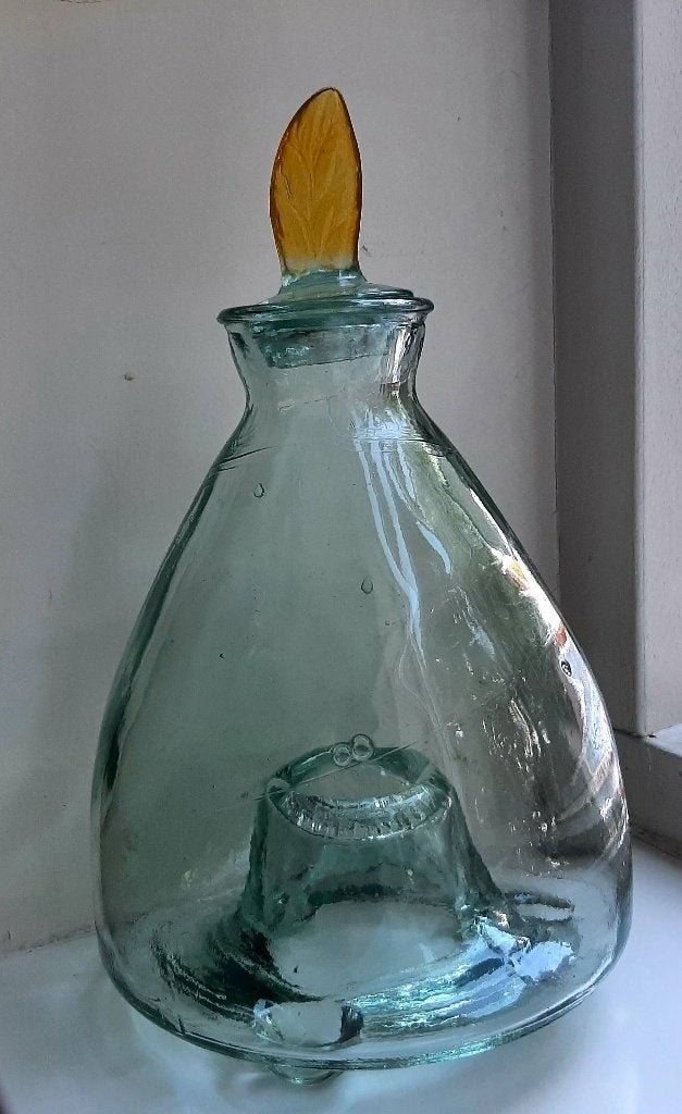 Vintage wespenvanger (of vaas) geblazen glas, merk Pizarro, Antiek en Kunst, Antiek | Glas en Kristal, Ophalen
