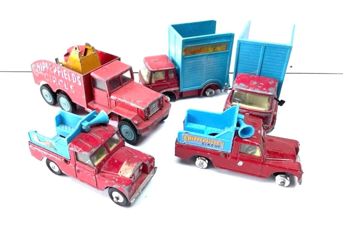 Vintage Corgi Toys Chipperfields Circus voertuigen (5 stuks), Ophalen of Verzenden, Gebruikt