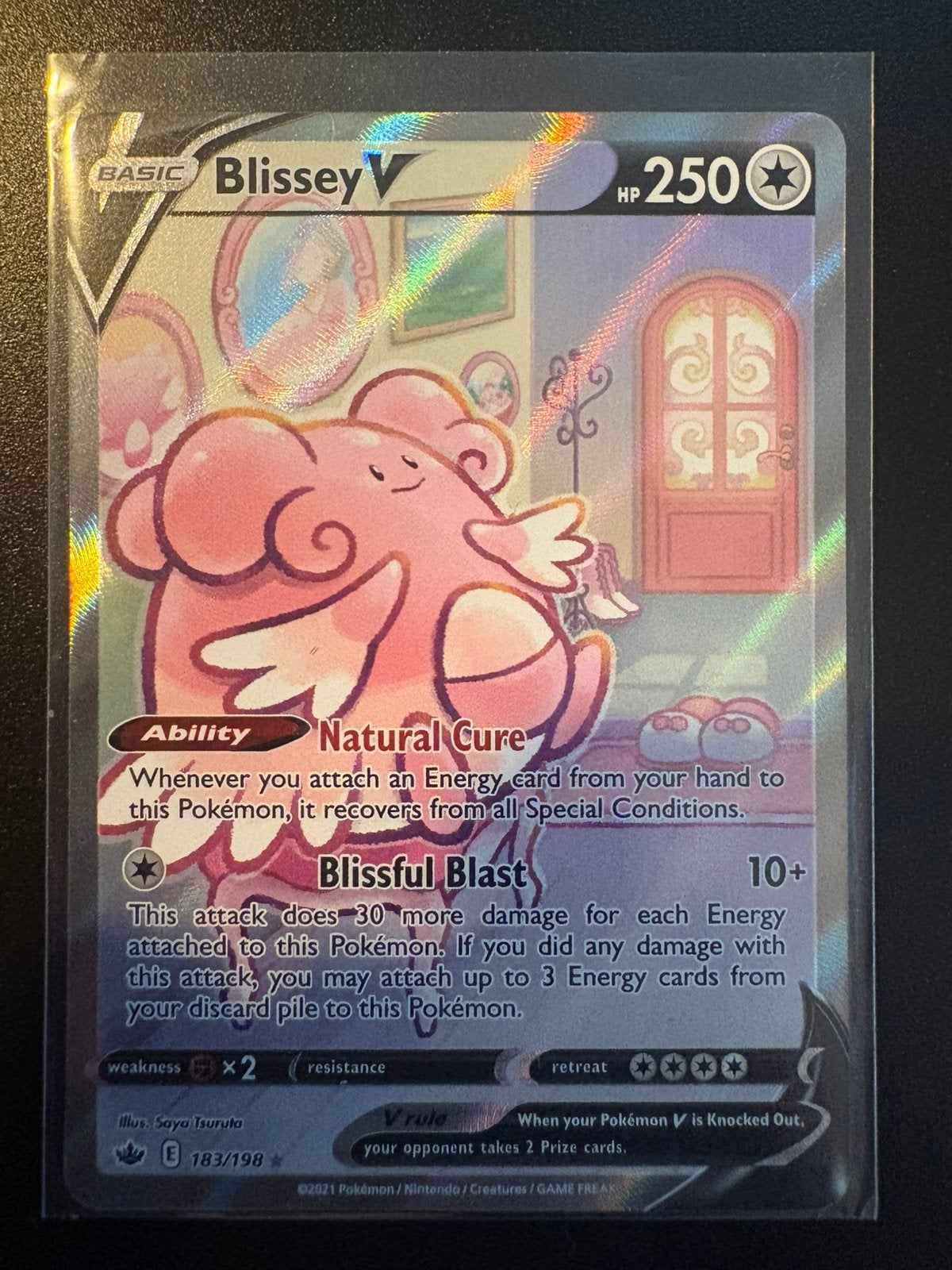 Blissey V #183 Pokemon Chilling Reign NM, Hobby en Vrije tijd, Verzamelkaartspellen | Pokémon, Verzenden, Zo goed als nieuw