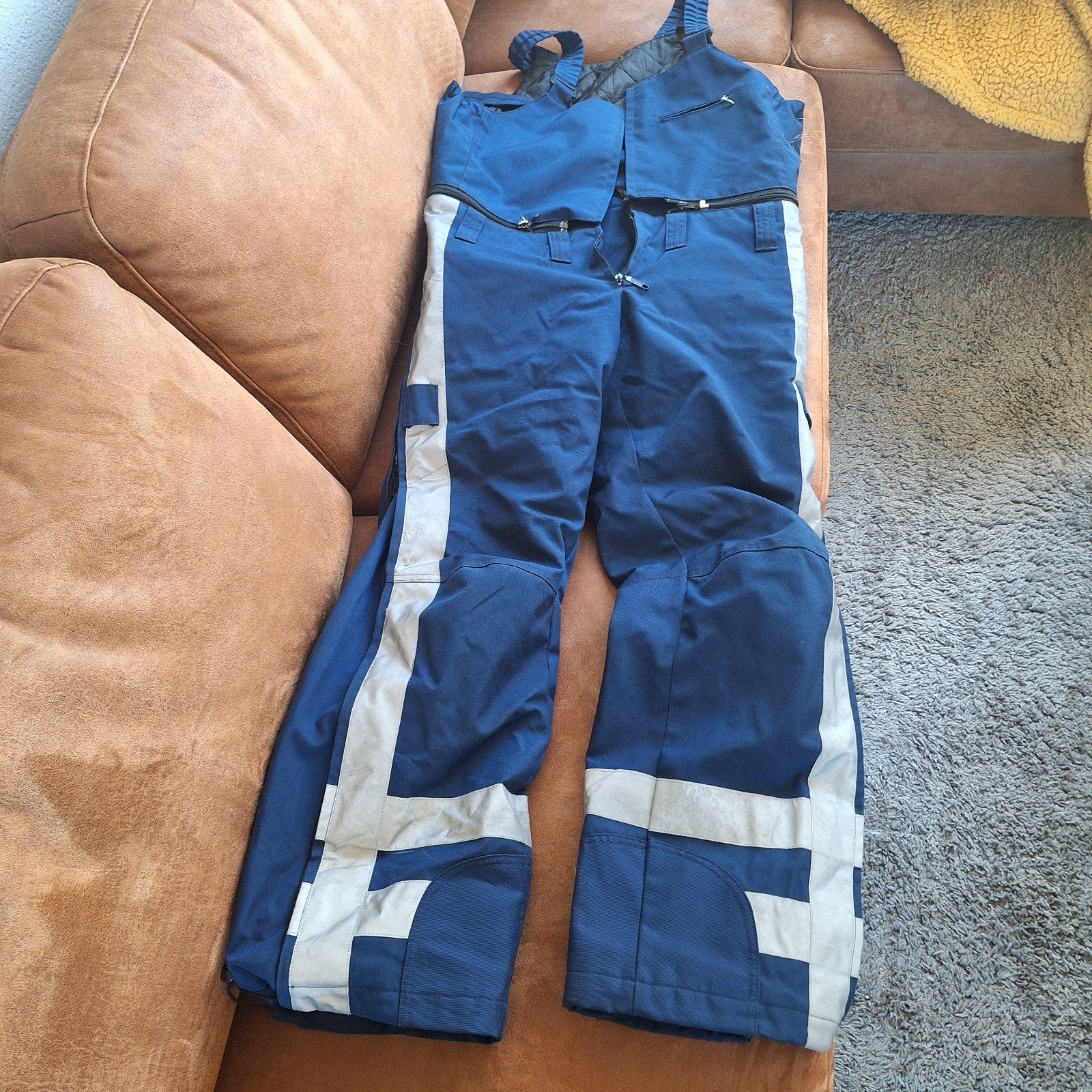 motorbroek, blauw/grijs, Motoren, Ophalen, Tweedehands, Broek | textiel