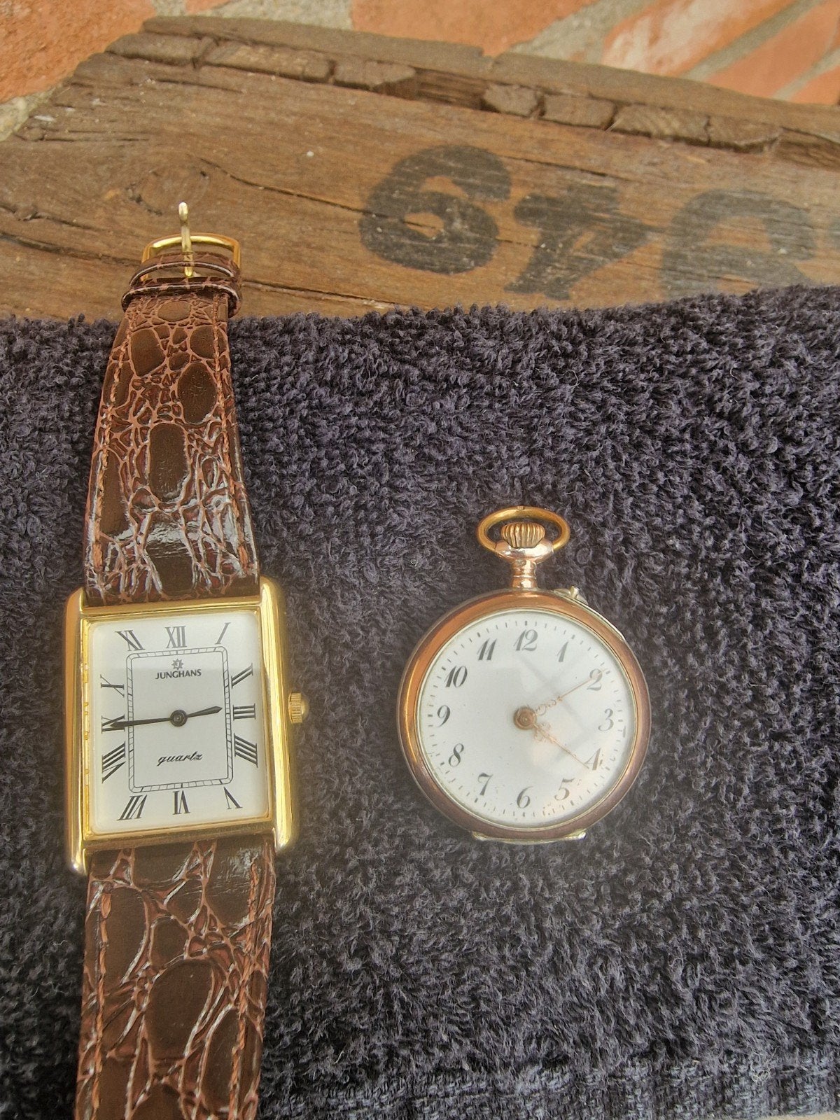 Vintage Junghans dameshorloge en antiek zilver dames zakhorl, Ophalen of Verzenden, Staal, Overige merken