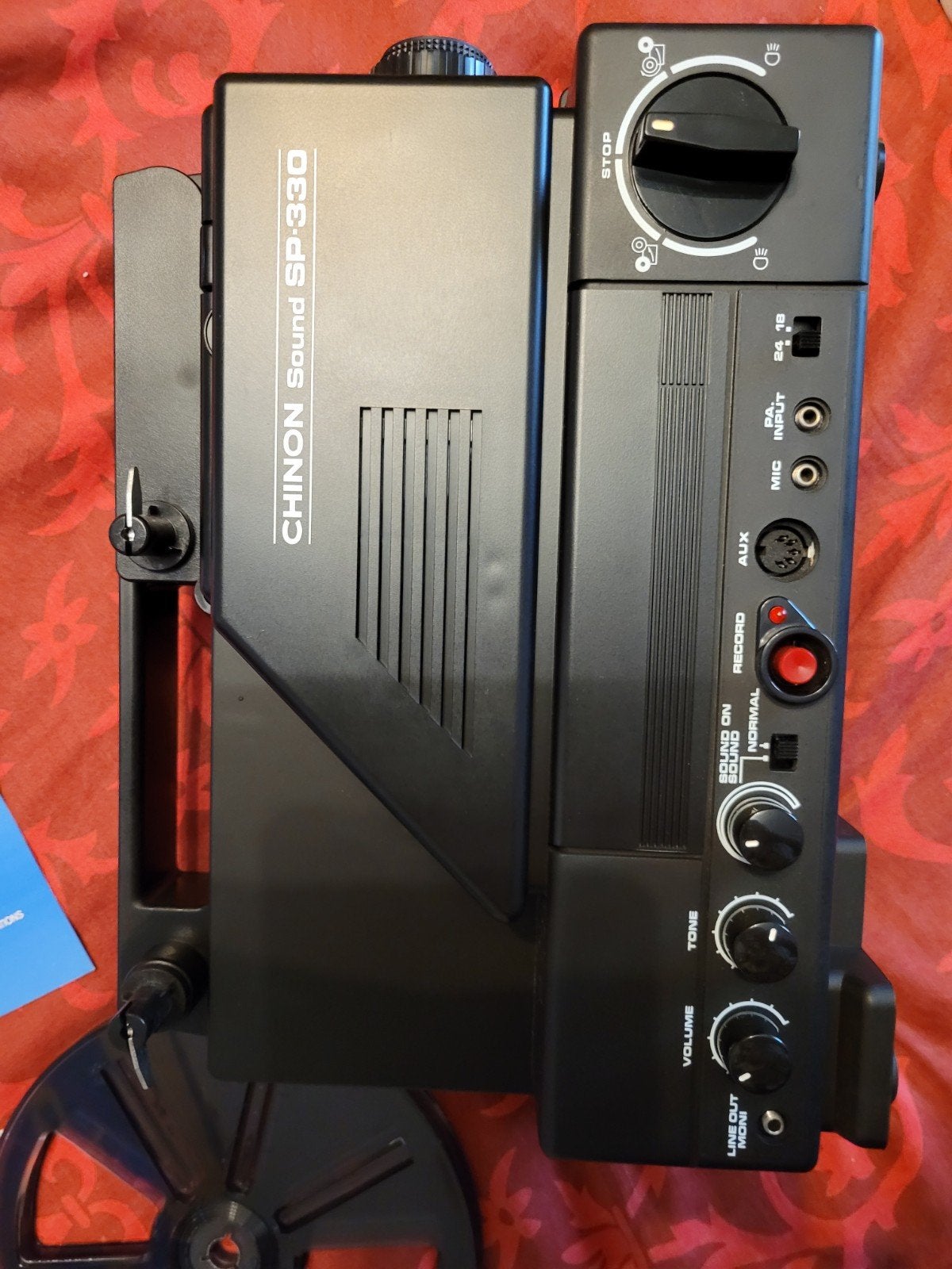 Chinon Sound SP-330 8mm Filmprojector + Cinepress Automaat, Chinon, Ophalen of Verzenden, Overige resoluties, Gebruikt