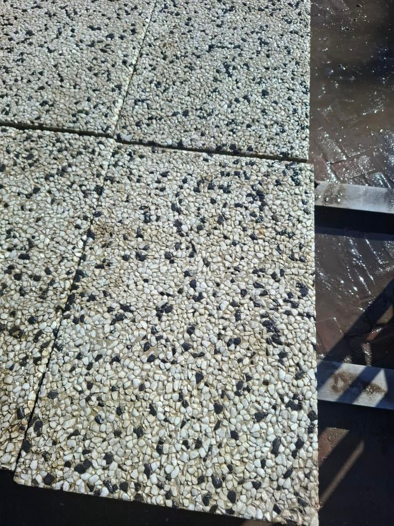 45m² 40x60 grindtegel blauw, gebruikt, op pallet, Tuin en Terras, Tegels en Klinkers, Ophalen of Verzenden, Beton, Terrastegels