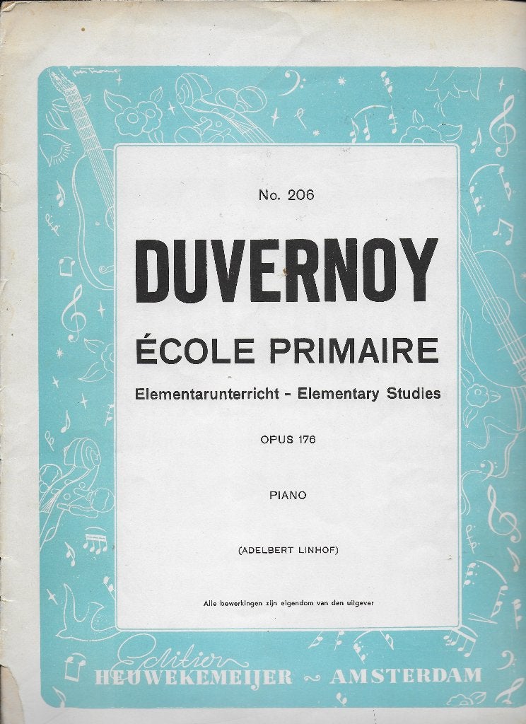 Bo403 bladmuziek duvernoy opus 176 voor piano  -, Gebruikt, Klassiek, Ophalen of Verzenden, Artiest of Componist
