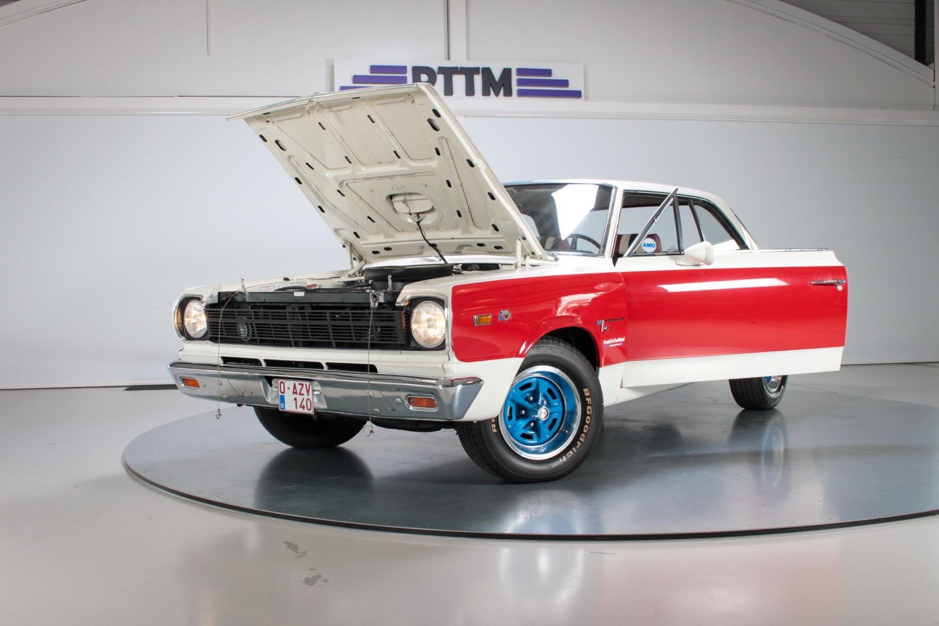 1969 AMC SC/Rambler Hurst, Achterwielaandrijving, 6390 cc, Wit, Leder
