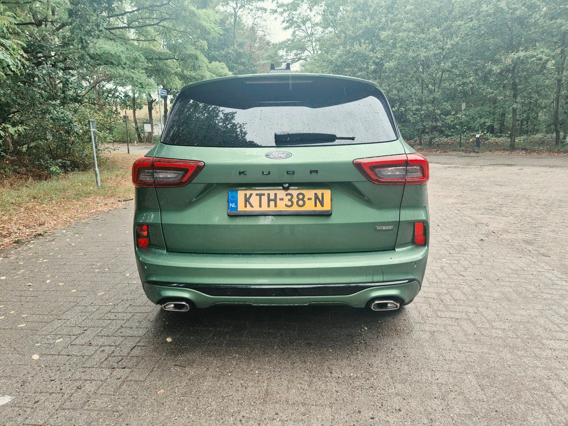 Ford Kuga 2.5 FHEV ST-Line X Black Pack geen stekker, Auto's, Dealer onderhouden, Zwart, 1589 kg, Bedrijf