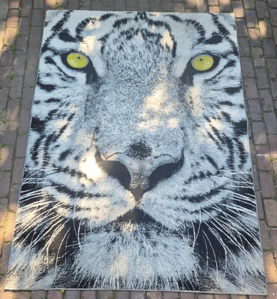 Tapijt met tijgerprint, Ophalen, Rechthoekig, 200 cm of meer, 200 cm of meer