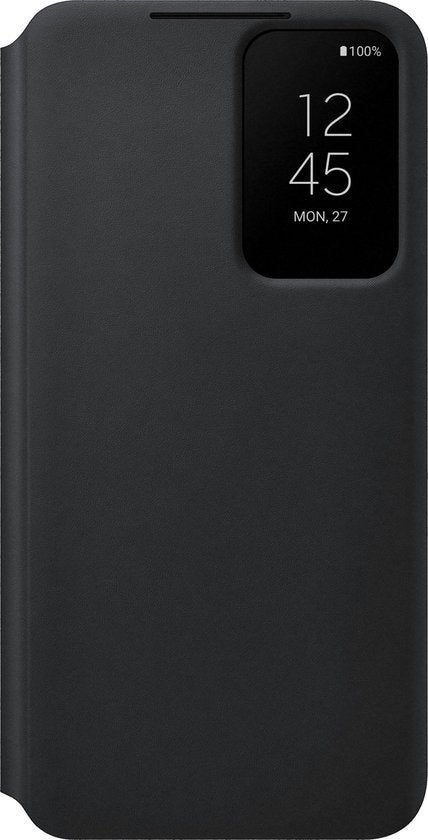 Samsung Galaxy S22 Plus Clear View Cover Zwart, Overige modellen, Frontje of Cover, Ophalen of Verzenden, Zo goed als nieuw