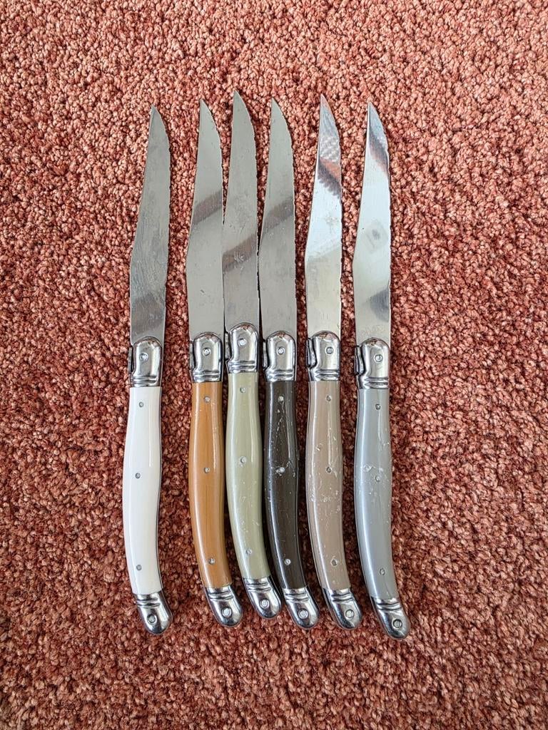 Laguiole steakmessen set - 6 stuks, diverse kleuren, Ophalen of Verzenden
