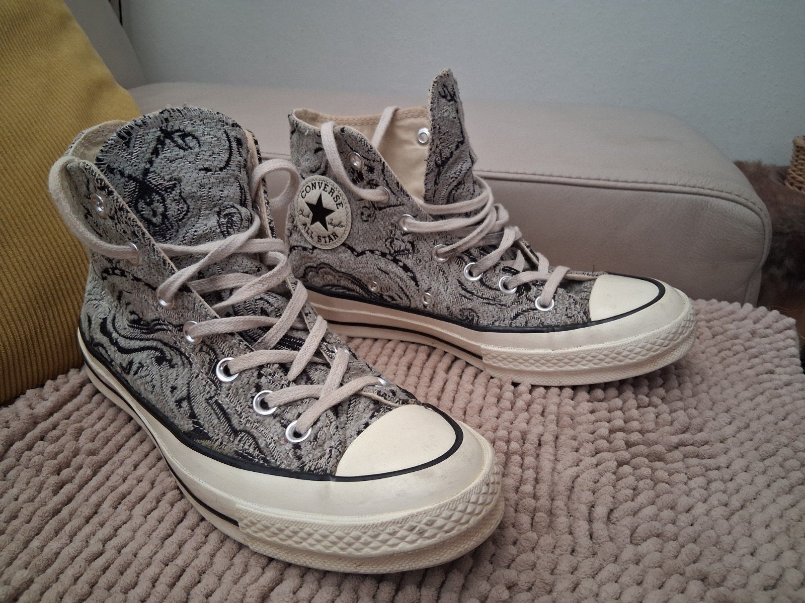 Converse Chuck Taylor All Star sneakers - uniek patroon, Converse, Ophalen of Verzenden, Grijs, Sneakers of Gympen