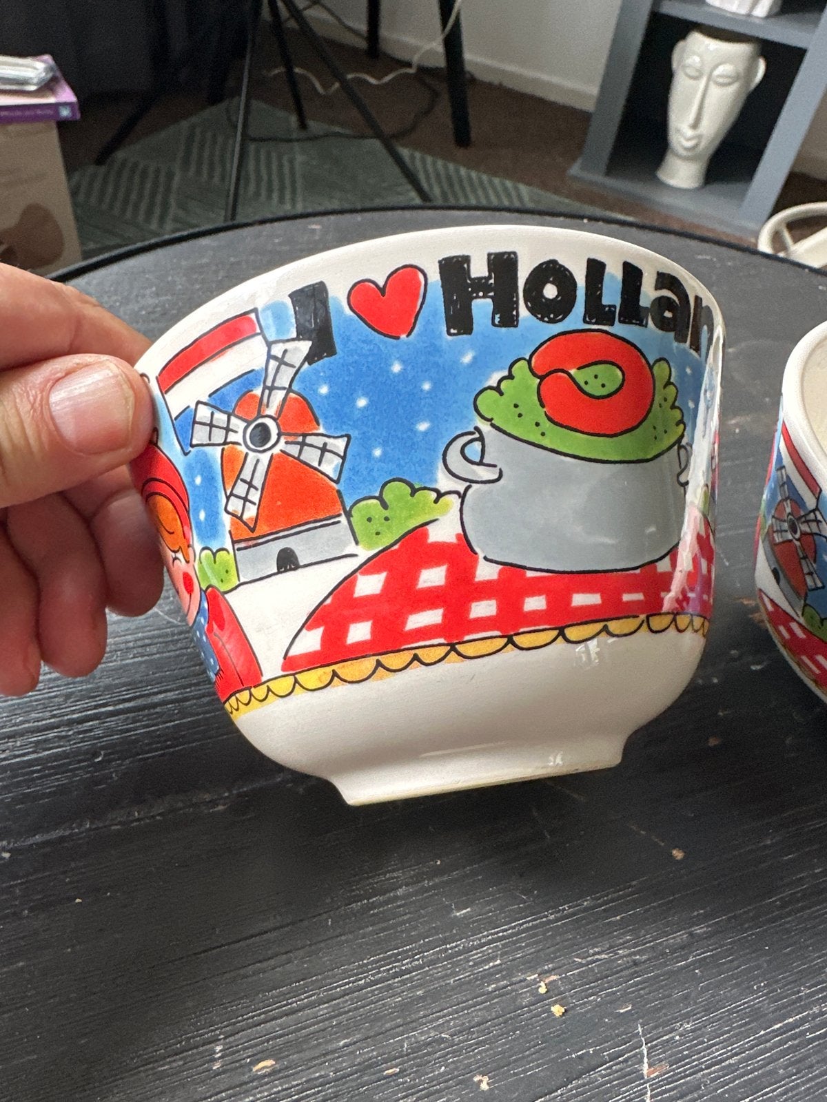 Twee Blond Amsterdam kommen - I love Holland & Winter, Porselein of Keramiek, Schaal, Vaatwasserbestendig, Rond