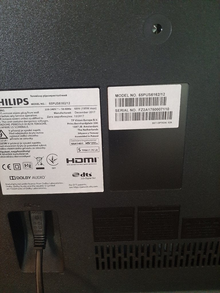 Mooie Smart tv Philips 65pus6162 4k zie beschrijving, Ophalen, Philips, 50 Hz, LCD