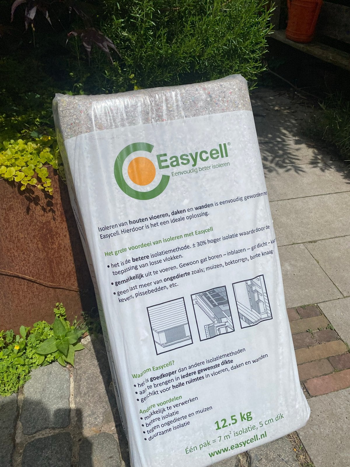 Easycell isolatievlokken - 1 1/3 pak over, Overige materialen, Nieuw, 5 tot 10 m², Vloerisolatie