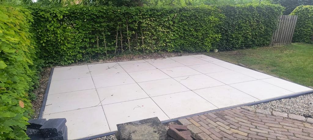Restant keramische terrastegels 80x80 (2cm) - 8m², Tuin en Terras, Ophalen, Keramiek, 5 tot 10 m², Zo goed als nieuw