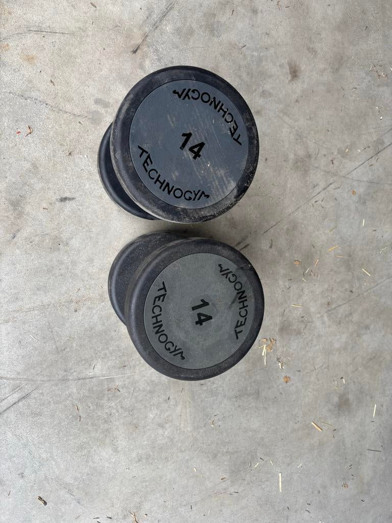 Technogym 14 kg Pu dumbbellset, Ophalen, Tg, Tg, Tg