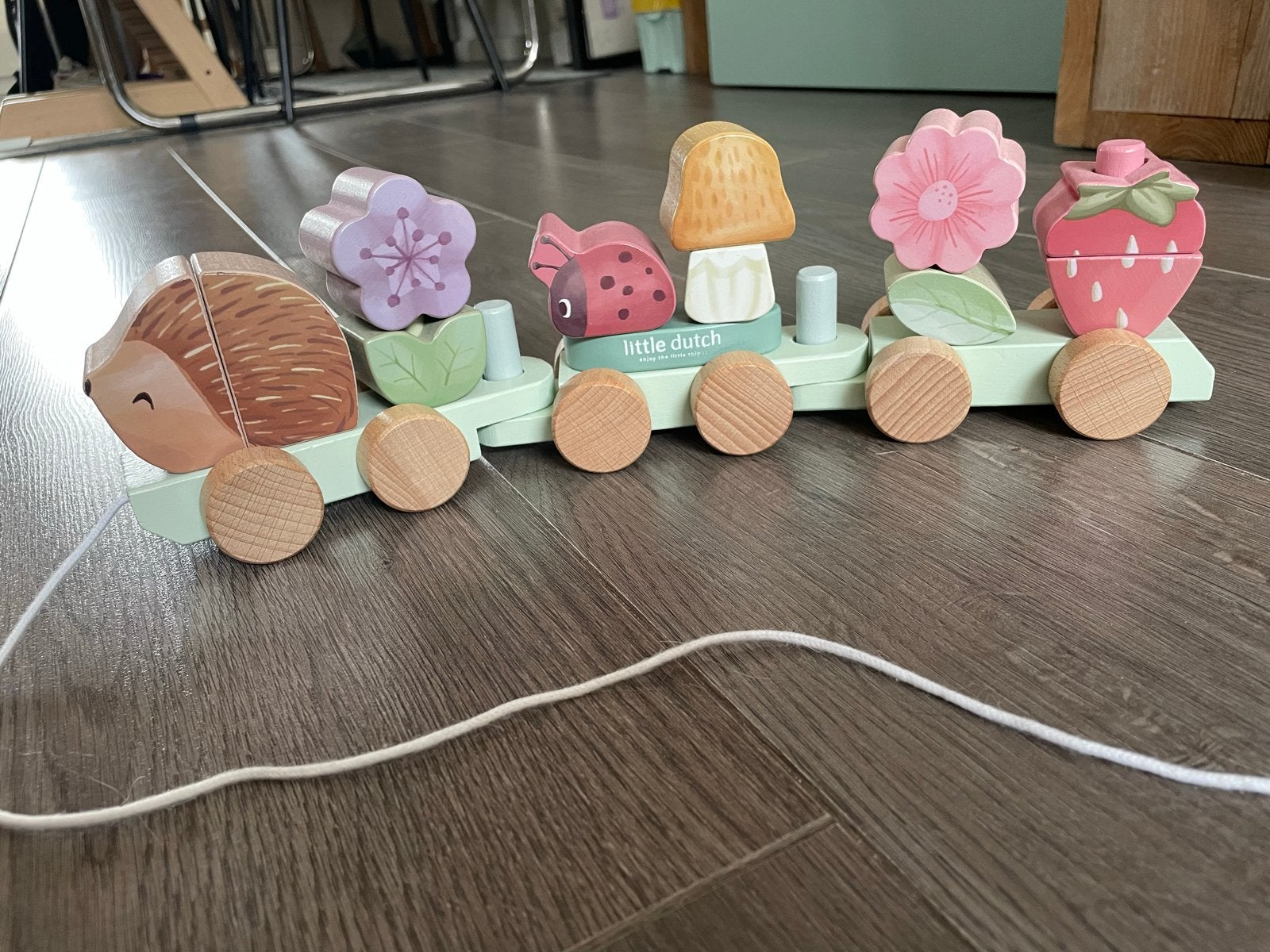 Little Dutch Blokkentrein Egel Fairy Garden FSC Nieuwstaat, Ophalen, Nieuw, Duw- of Trekspeelgoed
