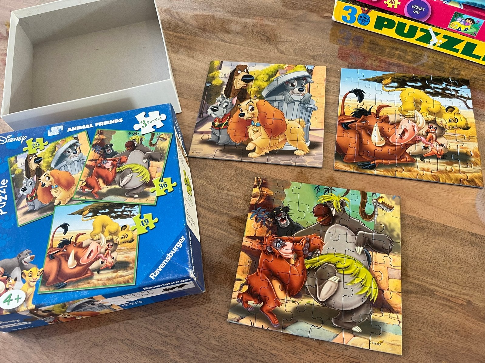 Ravensburger Disney Animal Friends Puzzel 3x49 stukjes, Ophalen of Verzenden, 10 tot 50 stukjes, Gebruikt, 4 tot 6 jaar