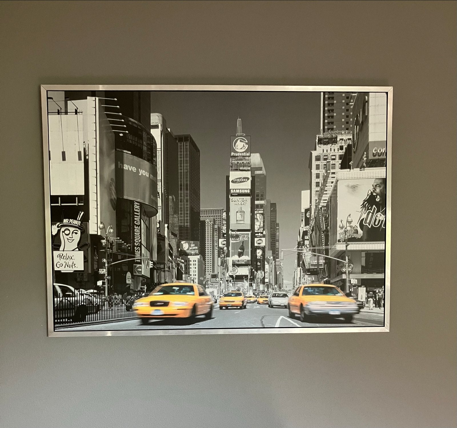 2 schilderijen: New York & Londen 140x100 cm, Huis en Inrichting, Ophalen, Nieuw, 125 cm of meer, Schilderij