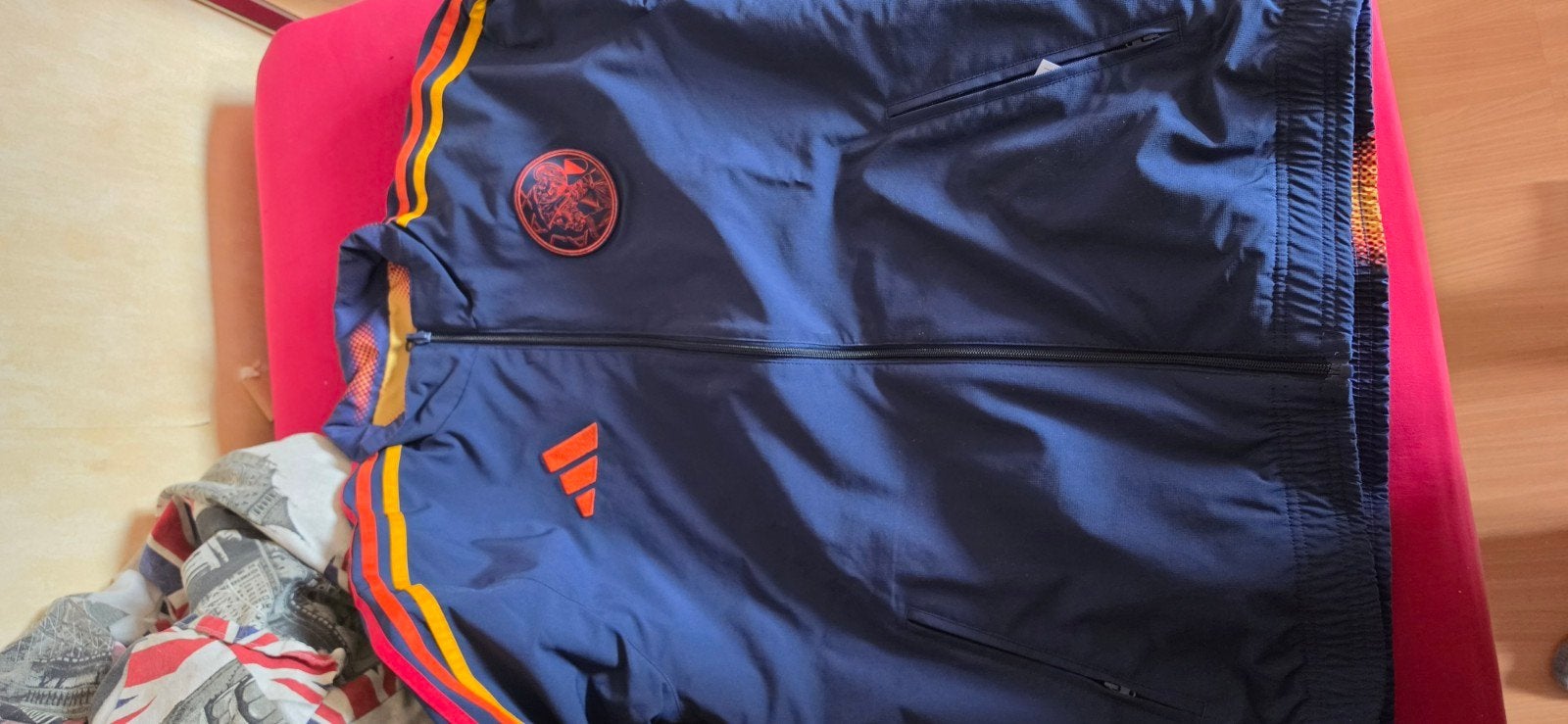 Adidas Ajax trainingspak (jas en broek), Blauw, Overige maten, Ophalen of Verzenden, Zo goed als nieuw