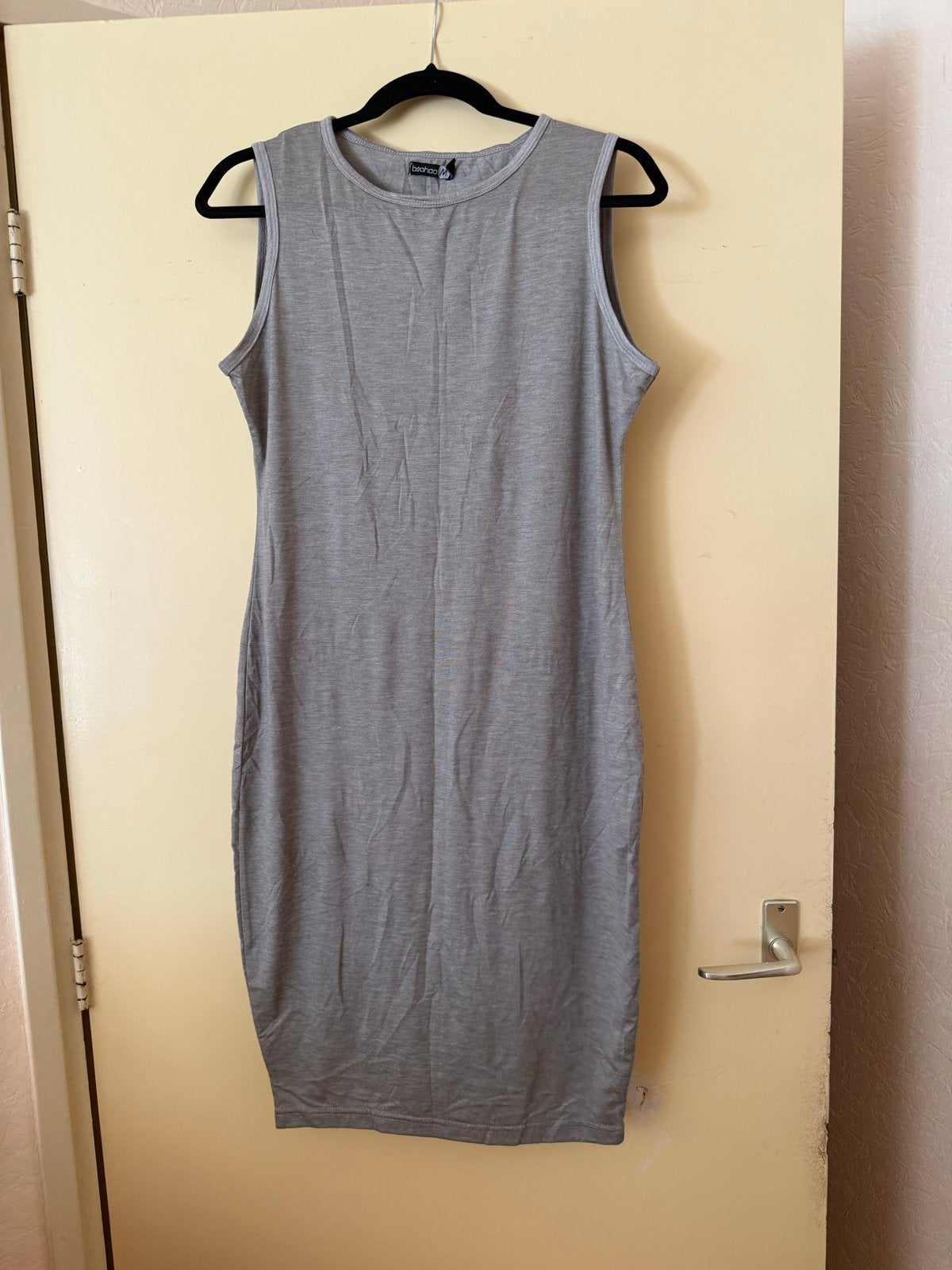 Grijze midi dress halflange jurk maat 38 nieuw ongedragen, Maat 38/40 (M), Nieuw, Ophalen of Verzenden, Grijs