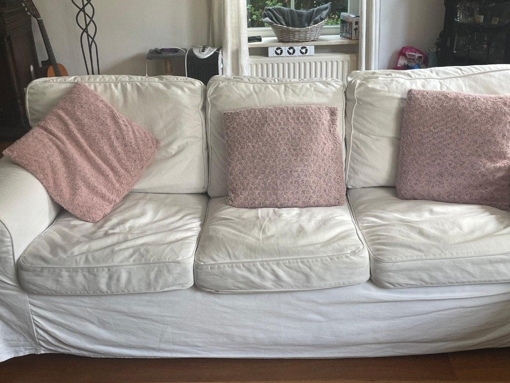 Ektorp banken + 2 stoelen, Ophalen, Gebruikt, Driepersoons, 75 tot 100 cm