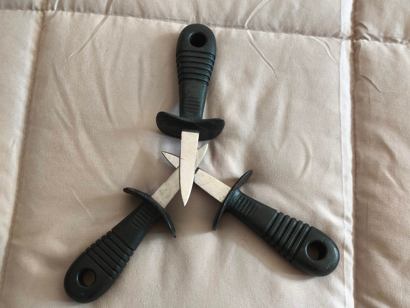 Oestermessen set van 3 met eventueel oesterschalen., Ophalen of Verzenden