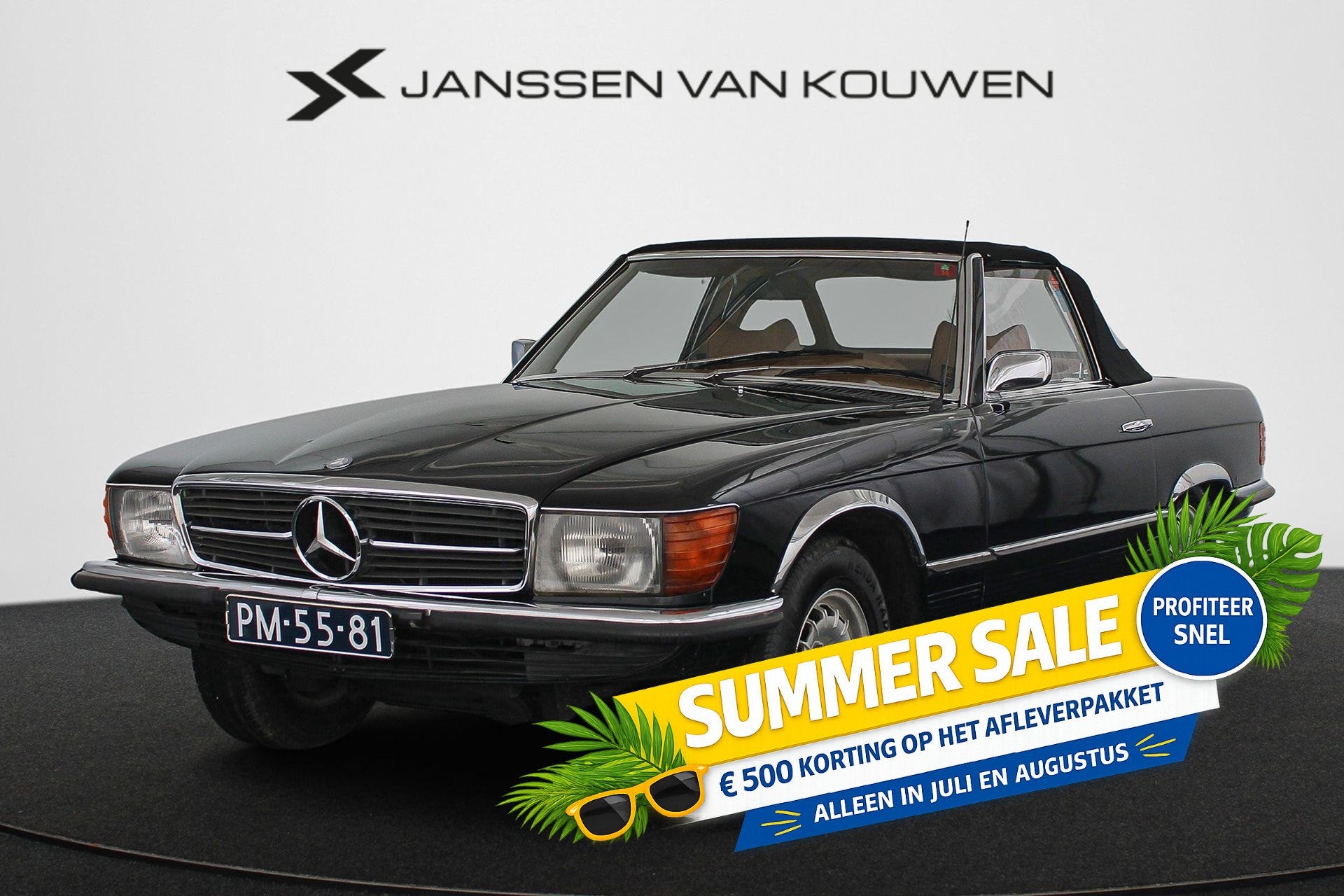 Mercedes-Benz SL-klasse 350 SL roadster / Automaat / Radio, Auto's, Mercedes-Benz, Automaat, Gebruikt, Cabriolet, Zwart
