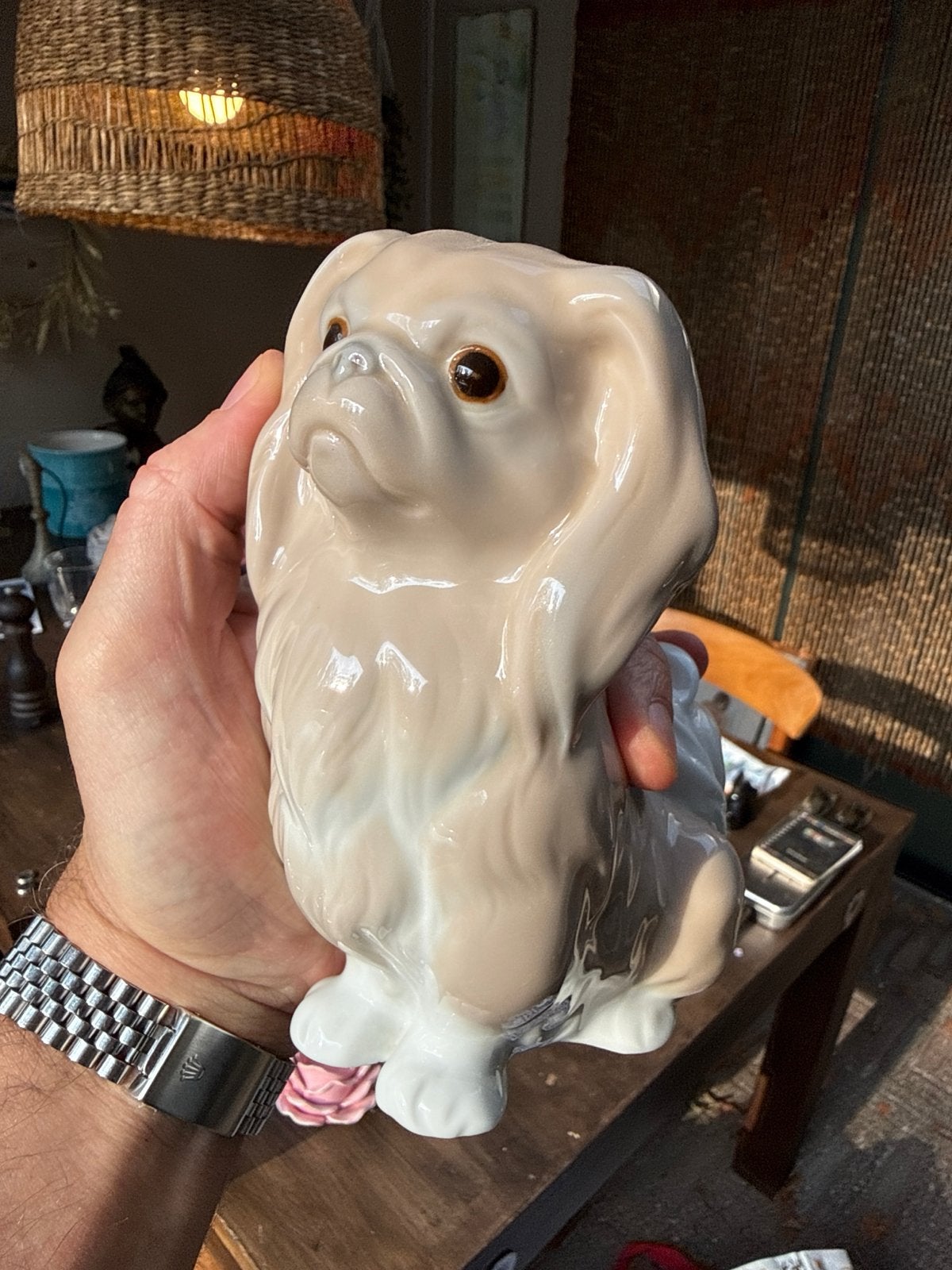 Lladró porseleinen beeldje van een Pekinees hond, Ophalen, Zo goed als nieuw, Dier