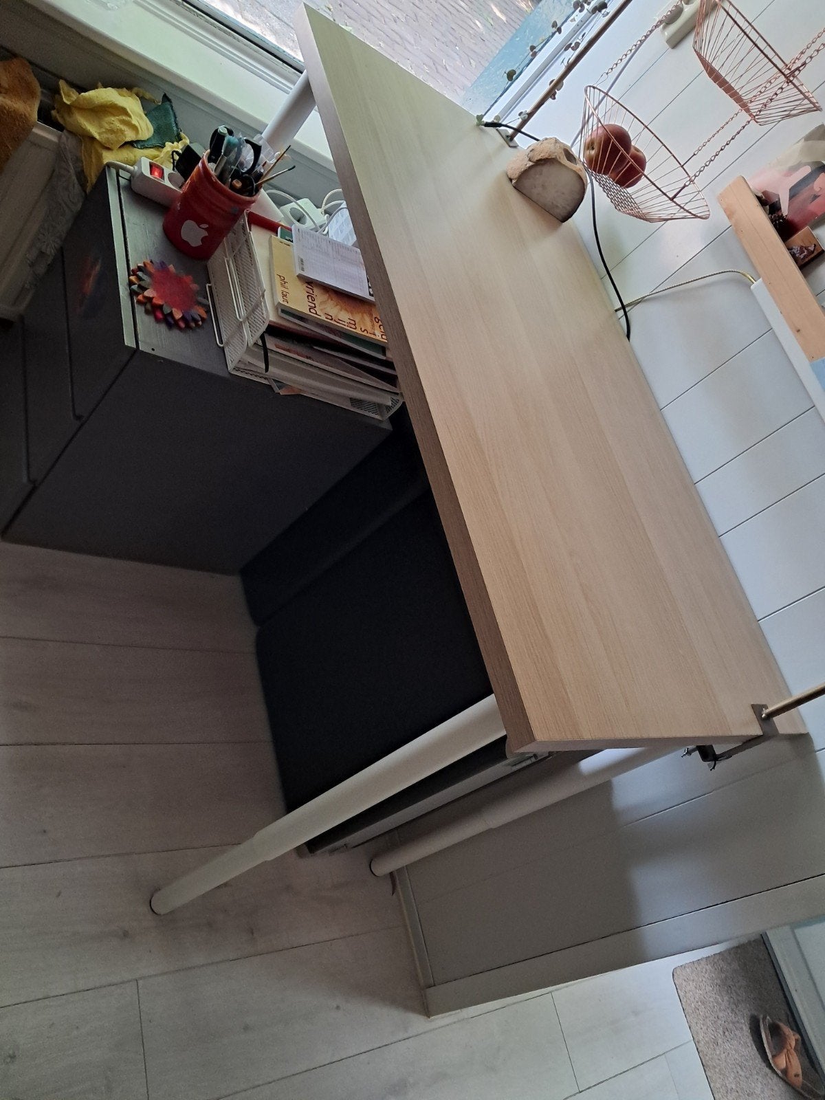 Ikea Lagkapten tafelblad met 4 Olov poten, Huis en Inrichting, Tafels | Eettafels, Gebruikt, 100 tot 150 cm, 50 tot 100 cm, Rechthoekig