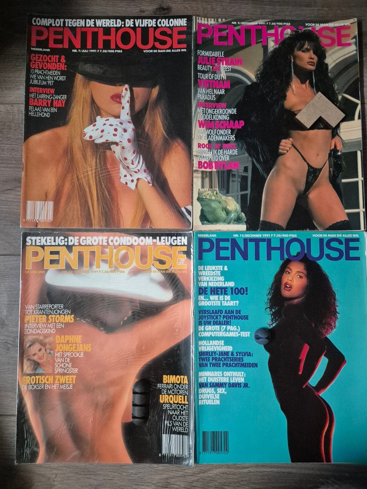 4 Penthouse magazines uit 1991 in zeer goede staat, Ophalen of Verzenden, 1980 tot heden, Nederland, Tijdschrift