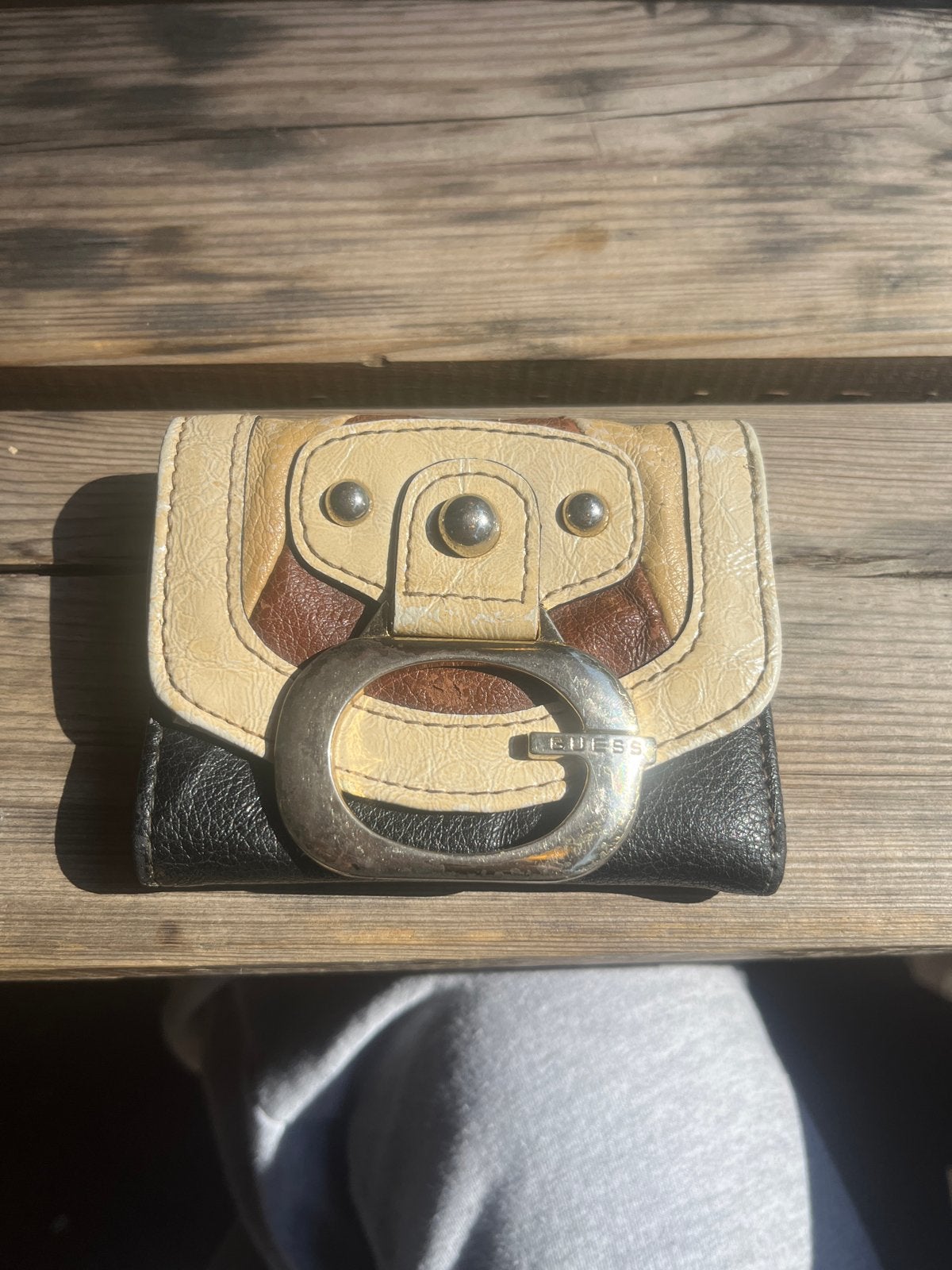 Vintage Guess Portemonnee - Zo goed als nieuw, Ophalen of Verzenden, Zo goed als nieuw, Beige, Guess