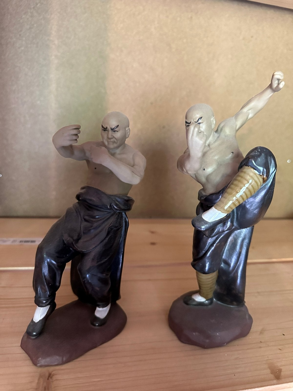 Vintage Chinese Shaolin-tempel Kung Fu Master Mud Man-beeldj, Ophalen of Verzenden, Zo goed als nieuw
